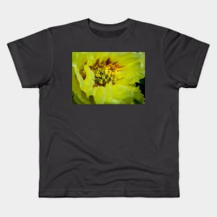 Yellow Garden Peony 3 Kids T-Shirt